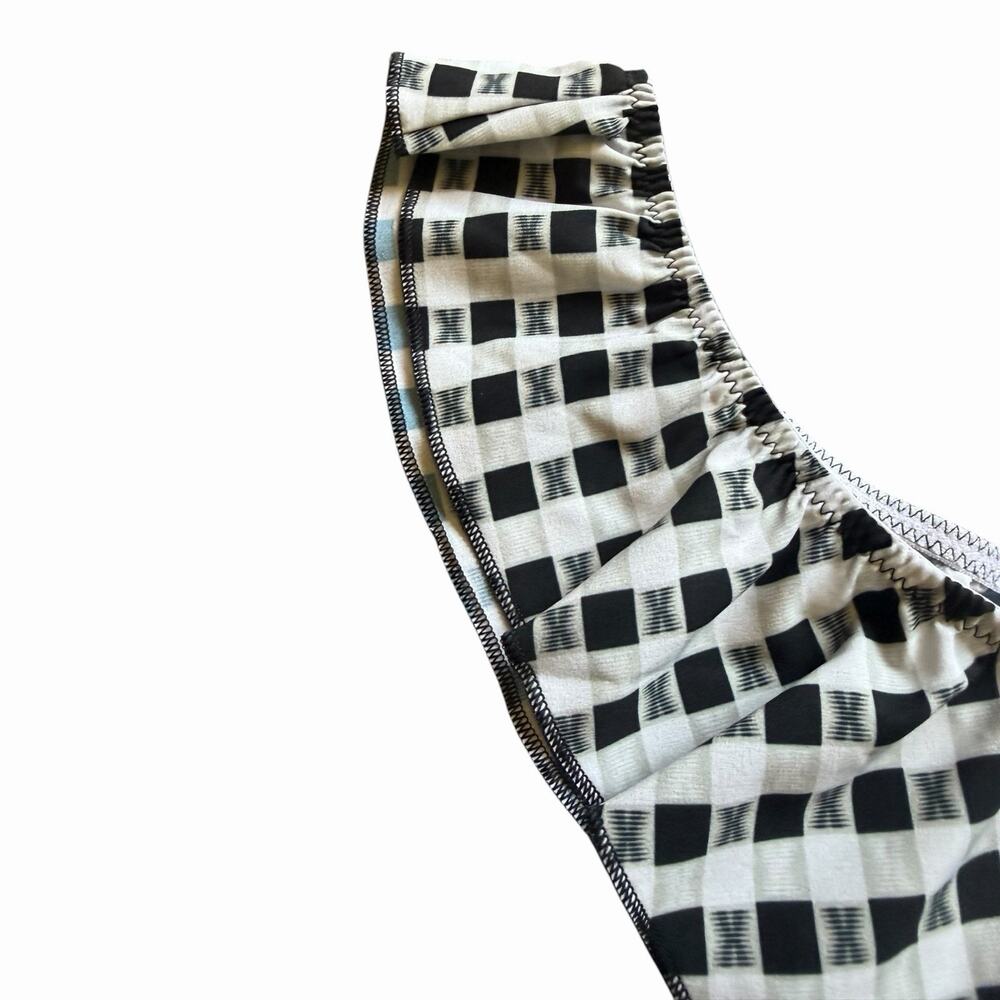 Savage X Fenty Gingham Ruffle Panty Size Medium NWT Black White Rihanna - Picture 6 of 15